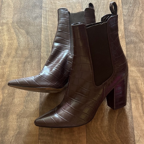 Steve Madden Shoes - Croc-Embossed Chelsea Booties
